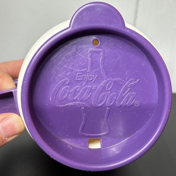 Walt Disney World Port Orleans Resort Mugs Cups Lid Retired Purple Coca Cola - Picture 6 of 8